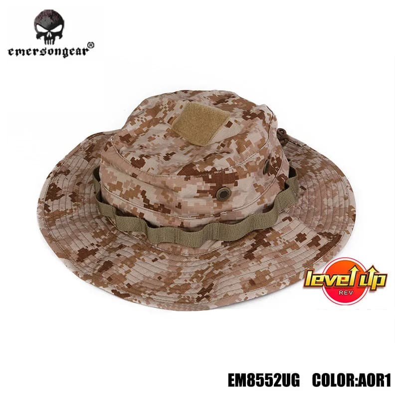 Casquette boonie camouflage EmersonGear avec poche carte pour pêche et chasse - Version montagne