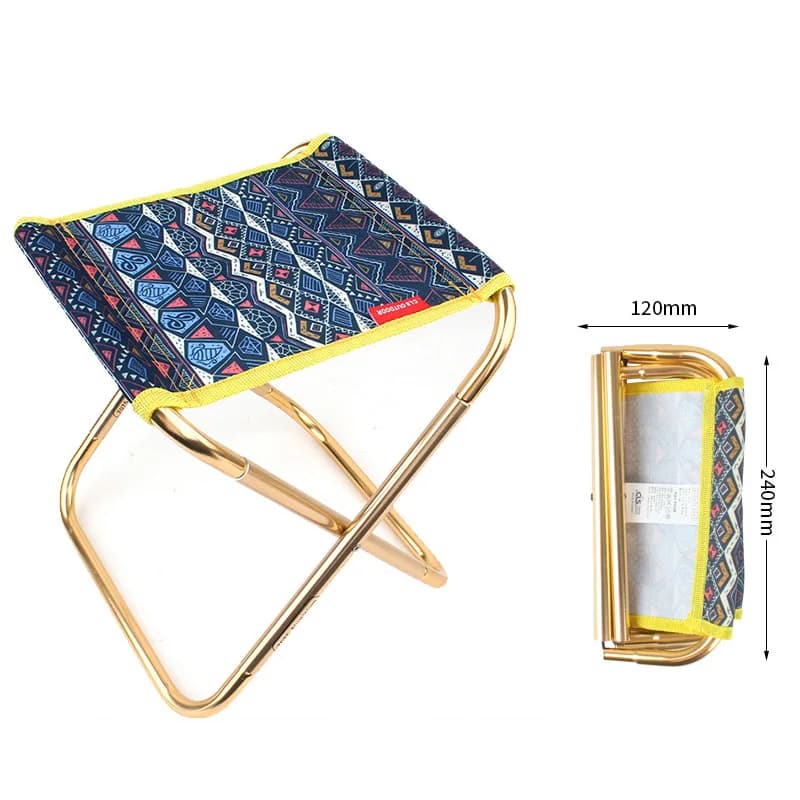 Tabouret de pêche pliant aluminium - Siège portable camping randonnée outil de pêche léger