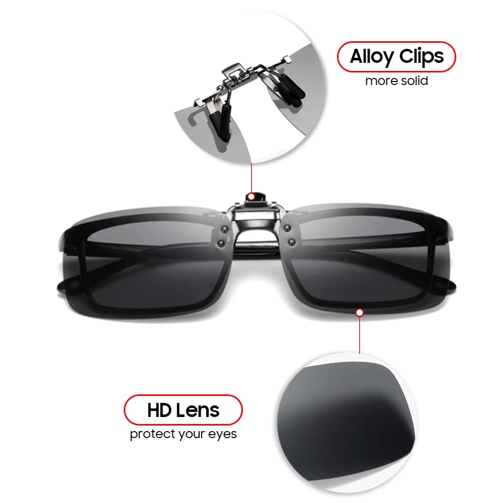 Lunettes de pêche VIVIBEE miroir bleu - Verres polarisés flip up vision nocturne UV400