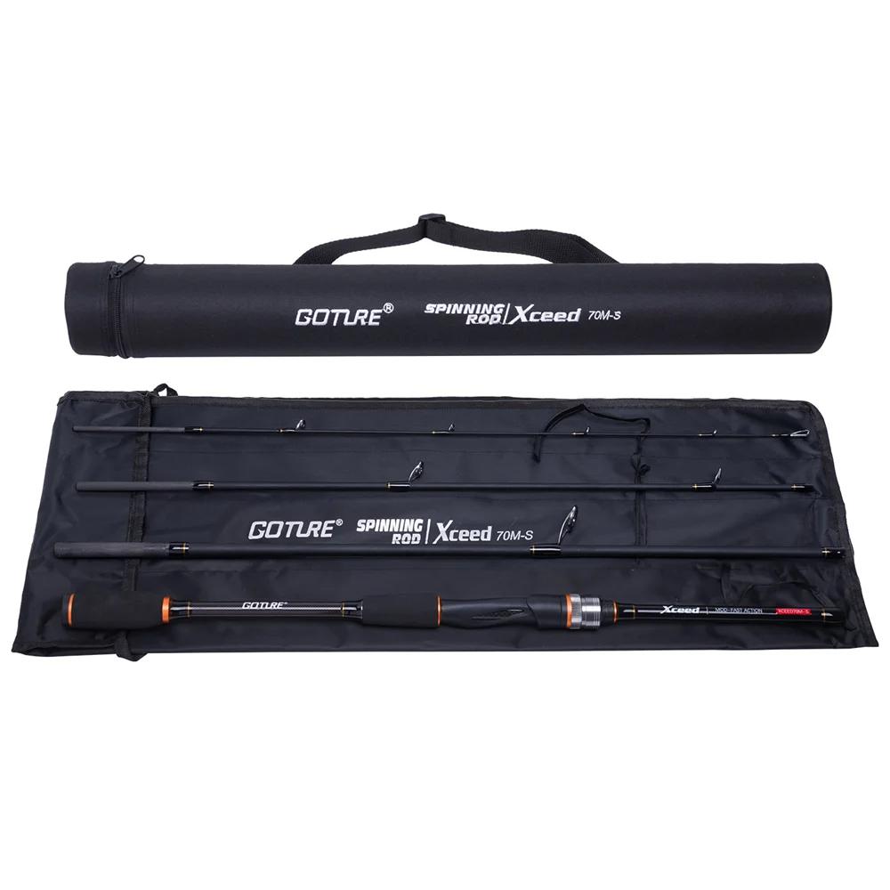 Canne Fuji portable carbone 2.1m-3.6m avec tube - Spinning et casting travel rod M MH ML FAST
