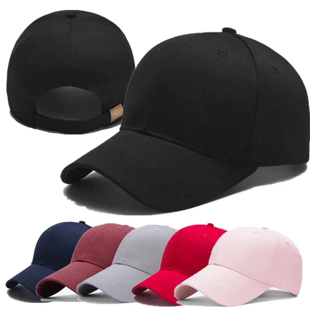 Casquette 100% coton qualité pêche - Simple couleur unie - Ajustable sport outdoor durable