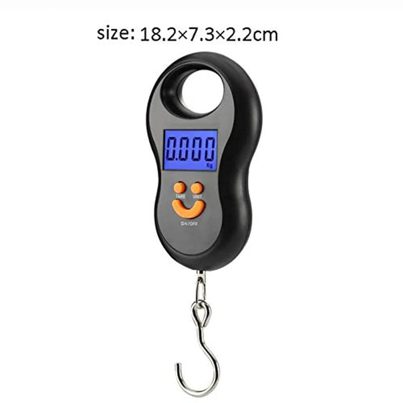 Balance numérique LCD portable 50Kg 10g avec rétroéclairage pour pêche et voyage