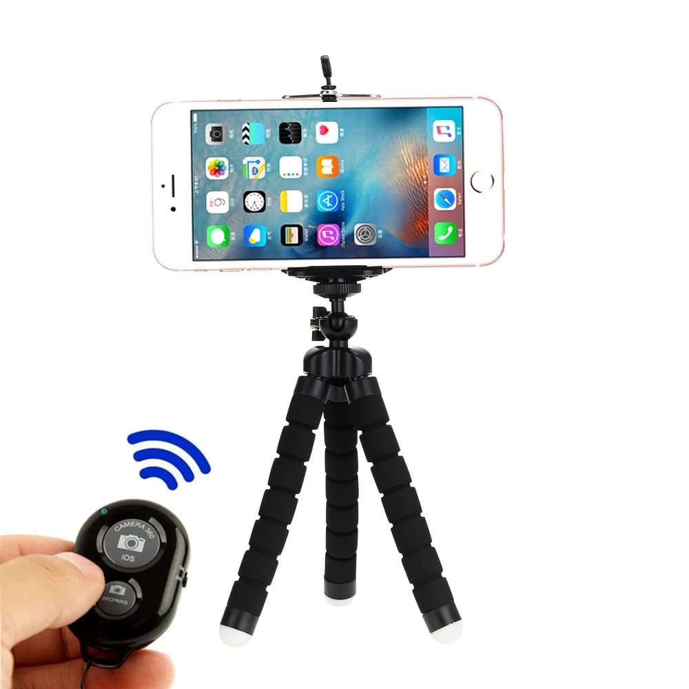 Trépied mini octopus pour smartphone - Support téléphone flexible pêche photos vidéos captures