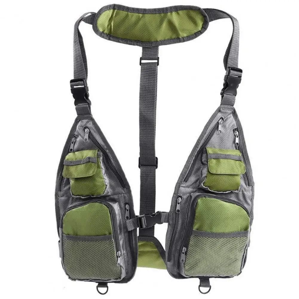 Veste de pêche légère respirante avec poches et côtés ouverts pour le trolling et multi-activités