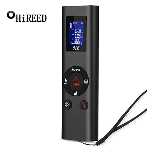 Télémètre laser numérique HIREED 40m avec niveau électronique USB pour travaux et pêche