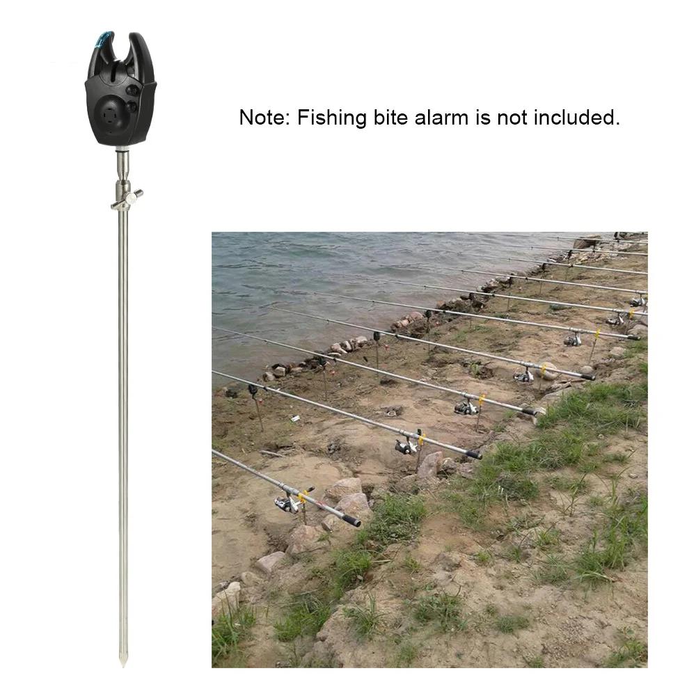 Support de canne télescopique inox portable 55-100cm pour alarmes de pêche à la carpe - Accessoire pratique
