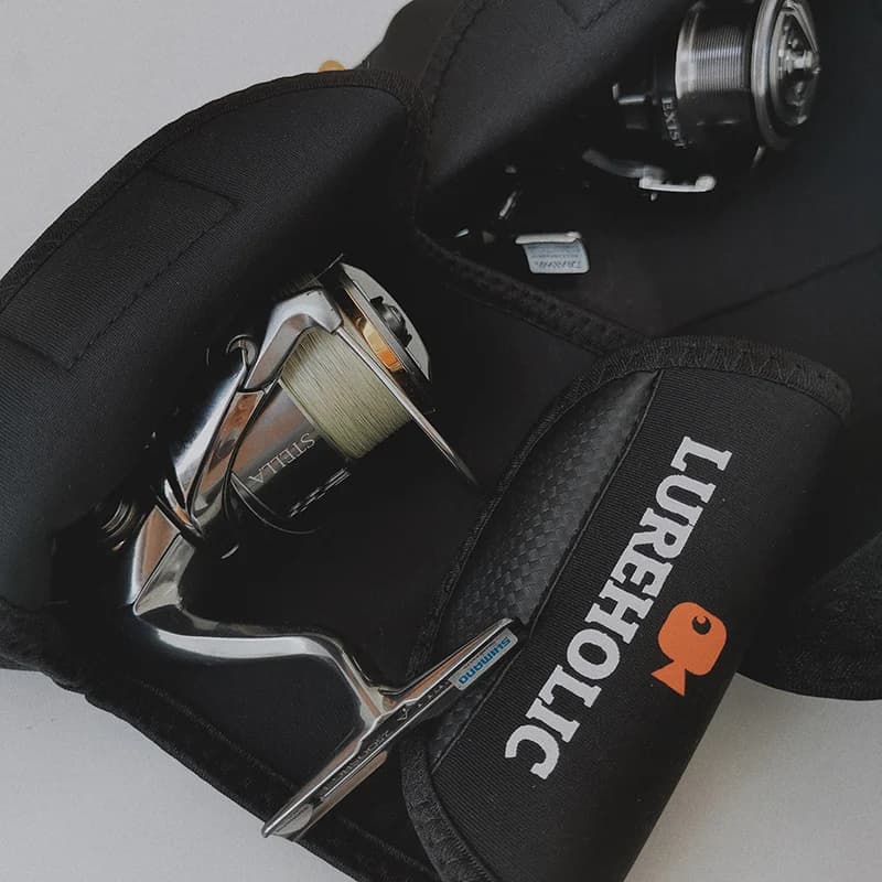 Pochette de protection néoprène épaisse pour moulinet LUREHOLIC - Housse isolante pour moulinets spinning et casting