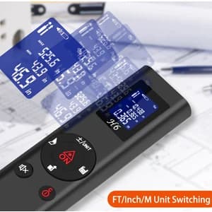 Télémètre laser numérique HIREED 40m avec niveau électronique USB pour travaux et pêche