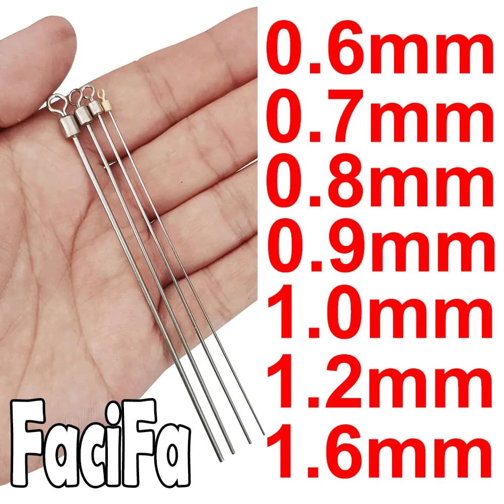 20 pièces émerillons à roulis acier 201 et laiton pour canne à pêche longue, accessoires pêche robustes