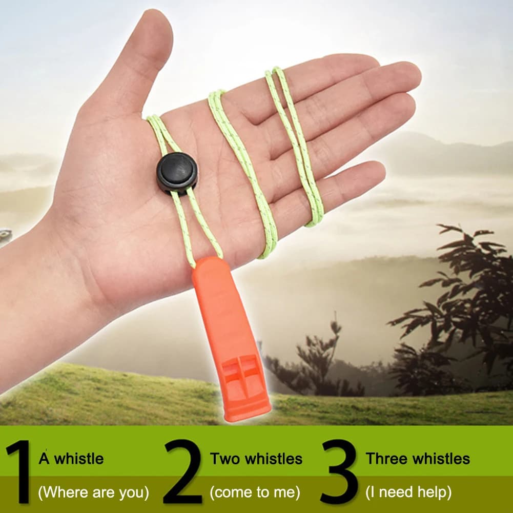 Lot de sifflets de sécurité étanches pour kayak, plongée et survie - Urgence outdoor 5 pièces