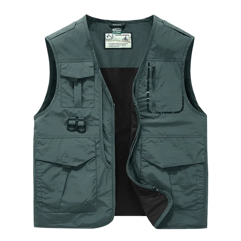 Veste fonctionnelle homme pêche et photo grand format multi-poches veste outdoor travail léger