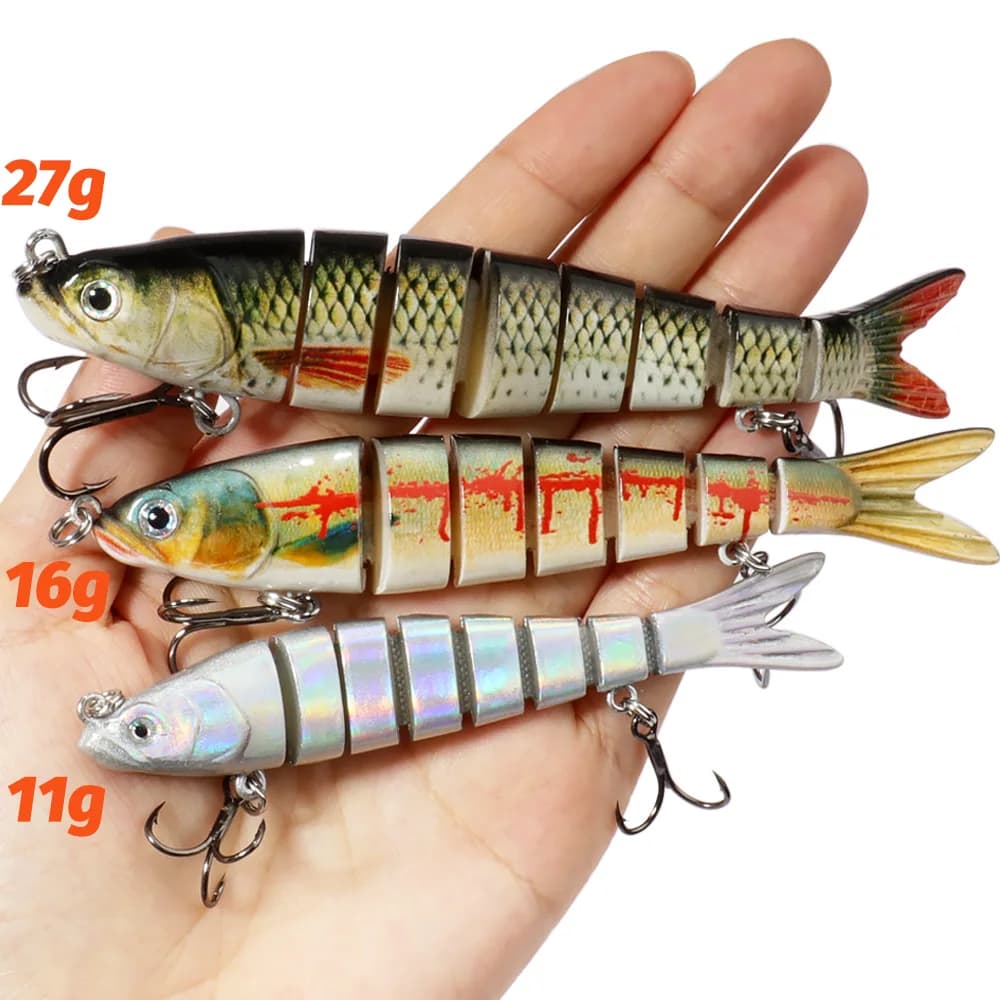 Leurre Swimbait Bionic Multi-Joints 11g 16g 27g Pêche du Sandre et du Brochet – Appât Dur