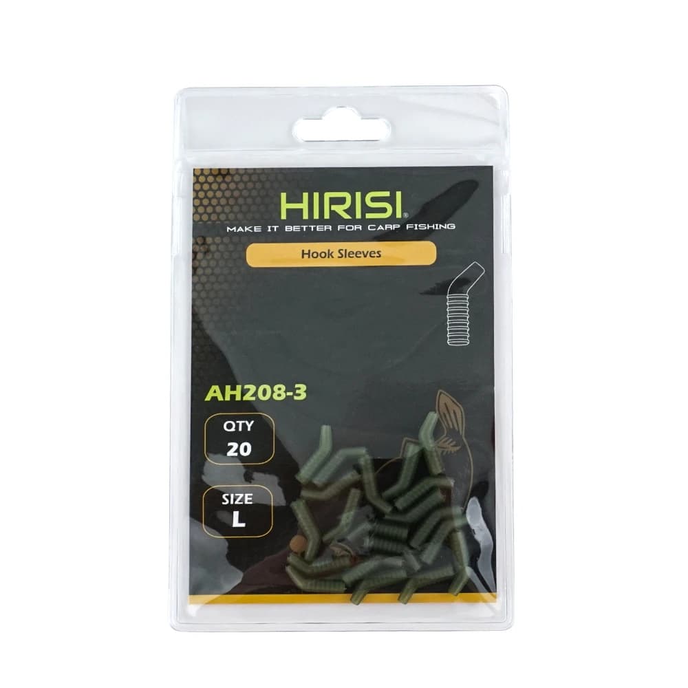 Gaines anti-emmêlement Hirisi pour pêche à la carpe, 60 pièces avec alésoirs pour hameçons