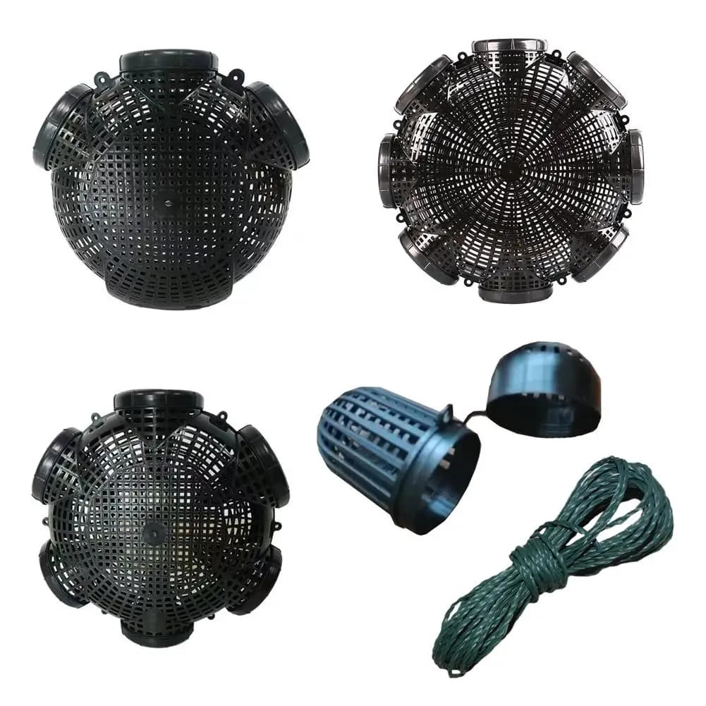 Piège à écrevisses et poissons 3/6/8 trous cage plastique facile à installer pêche crustacés