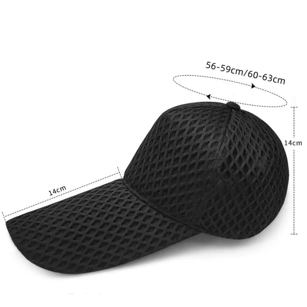 Casquette grande taille pêche 14cm visière longue oversize mesh homme protection sol maxi circonférence