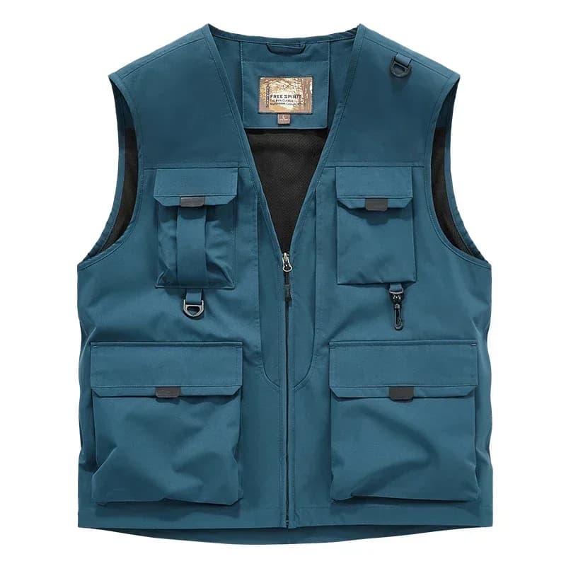 Veste de pêche respirante homme 2024 multi-poches conception photographe pour outdoor et sport