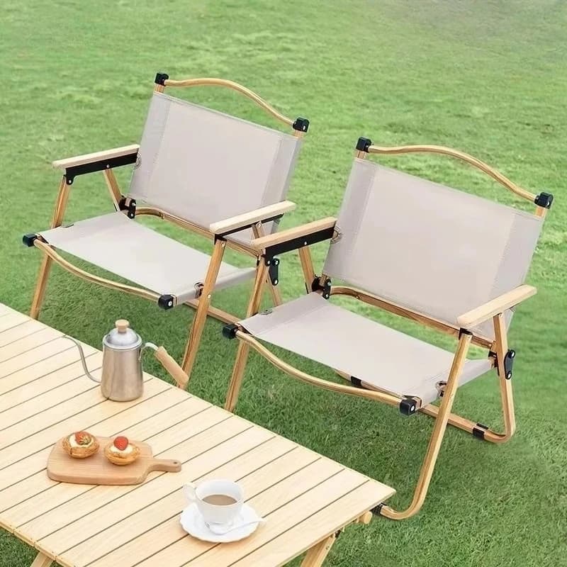 Chaise de pêche pliante acier inoxydable léger avec dossier pour jardin extérieur