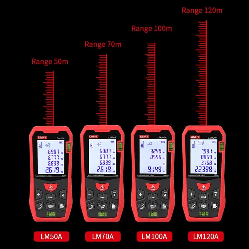 Télémètre laser UNI-T LM série - Mesure distance numérique précise 50 à 120 mètres pour pêche