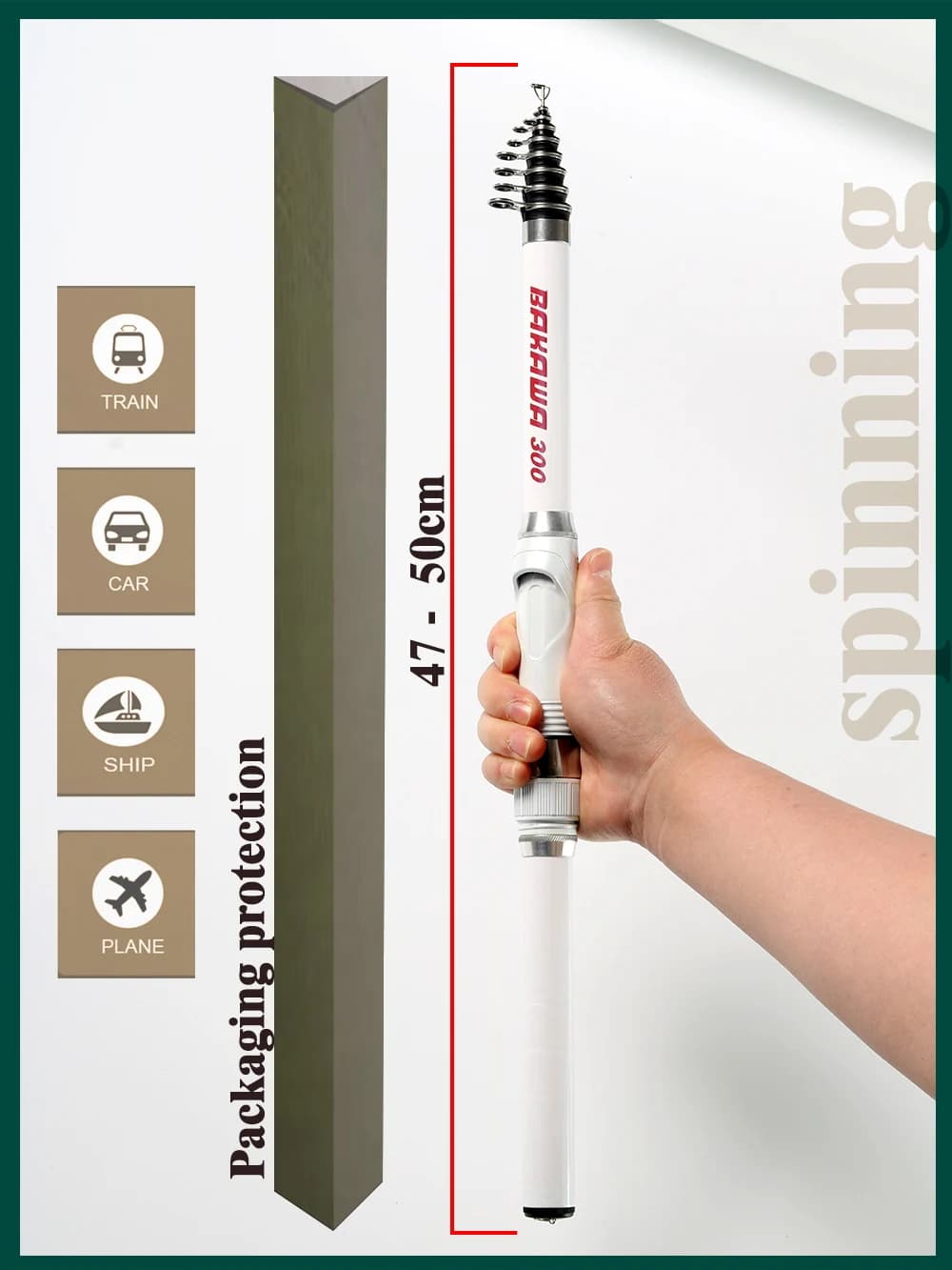 Canne feeder télescopique ultra-légère 1.5m à 3.0m carbone portable blanc nouvelle France