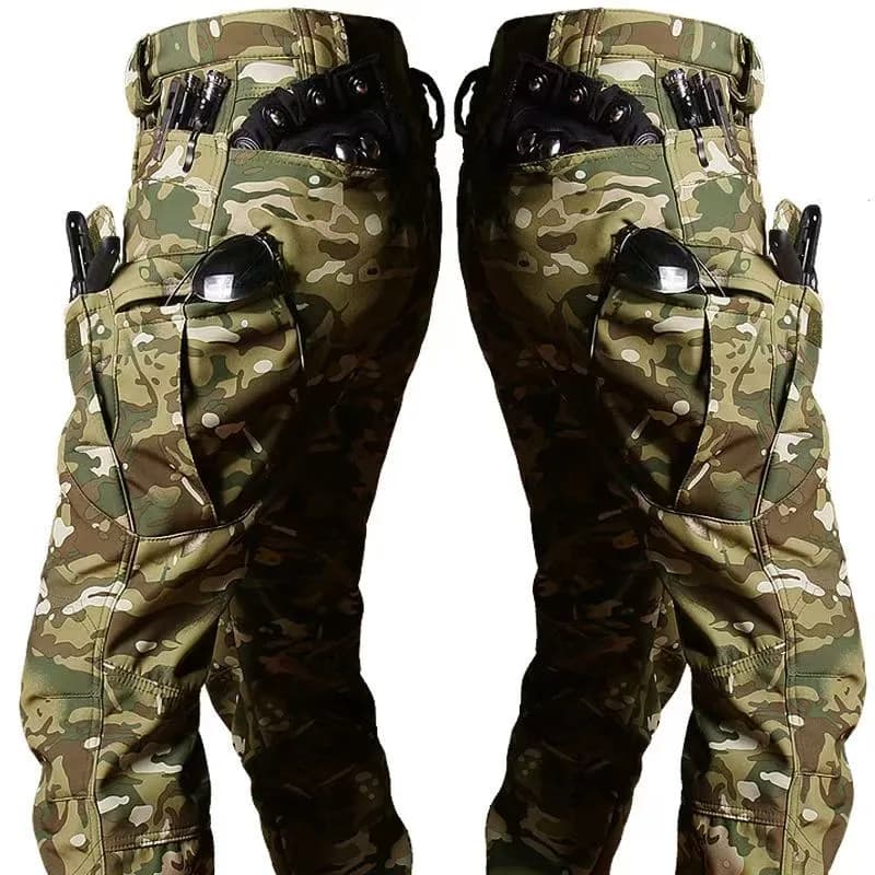 Pantalon cargo polaire 5XL 6XL coupe droite - Loose tactique casual travail randonnée