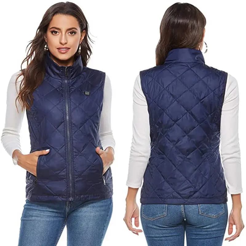 Veste chauffante femme 9 zones graphene pour camping et sport chauffage USB manteau hiver