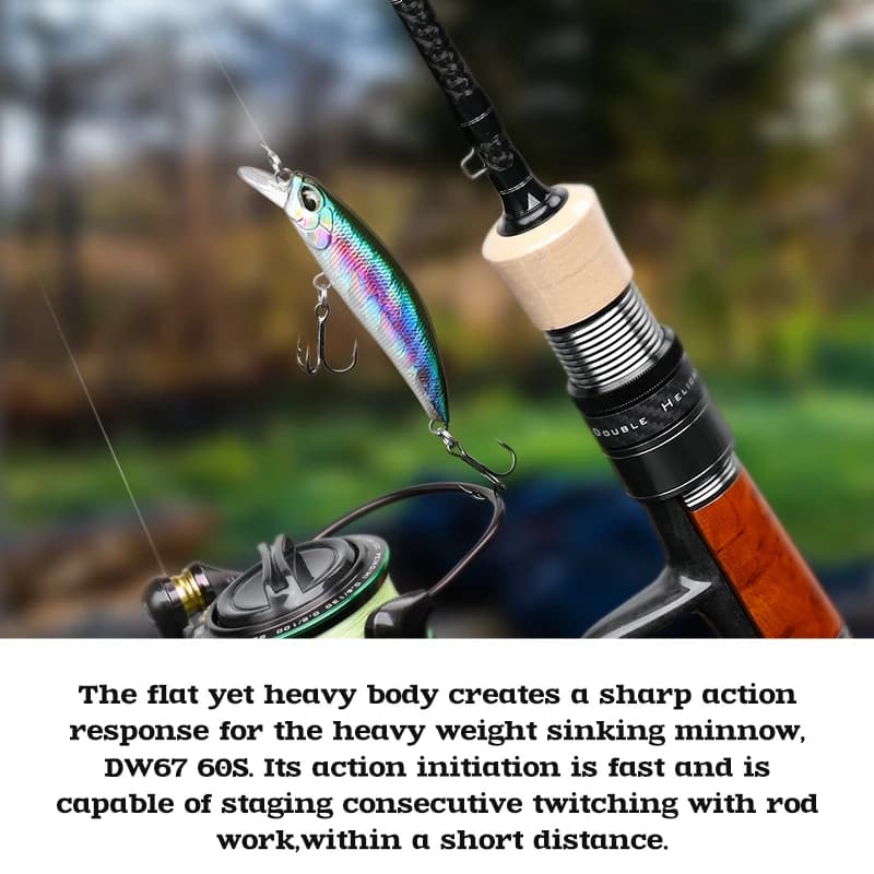Leurre de pêche TSURINOYA 60S DW67 6.1g pour brochet, perche et truite en rivière