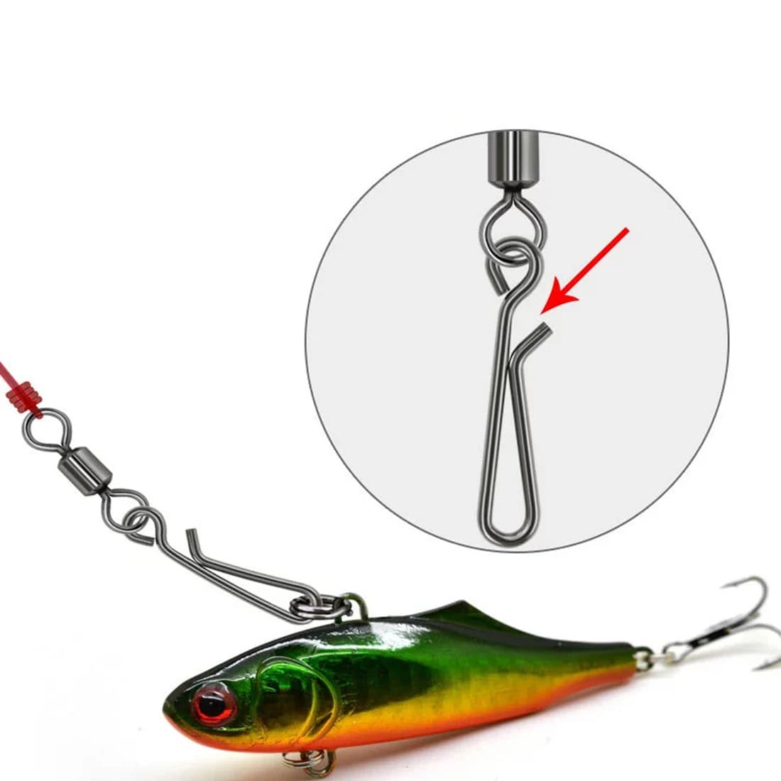 Émerillons barrel snap 10 pièces pour connecter leurres - Pêche en mer et trolling, raccords résistants
