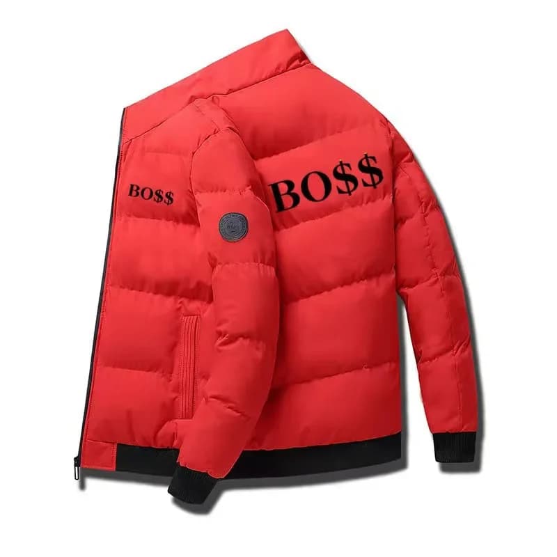 Veste courte hiver homme brodée tête de tigre - Manteau épais style coréen mode jeunesse 2025