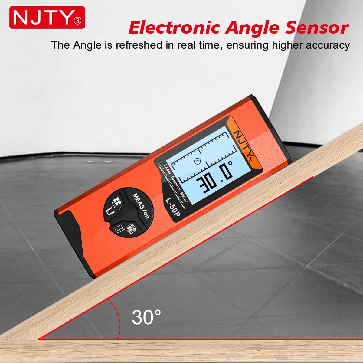 Télémètre laser NJTY 50m professionnel - Instrument de mesure distance pour pêche précise