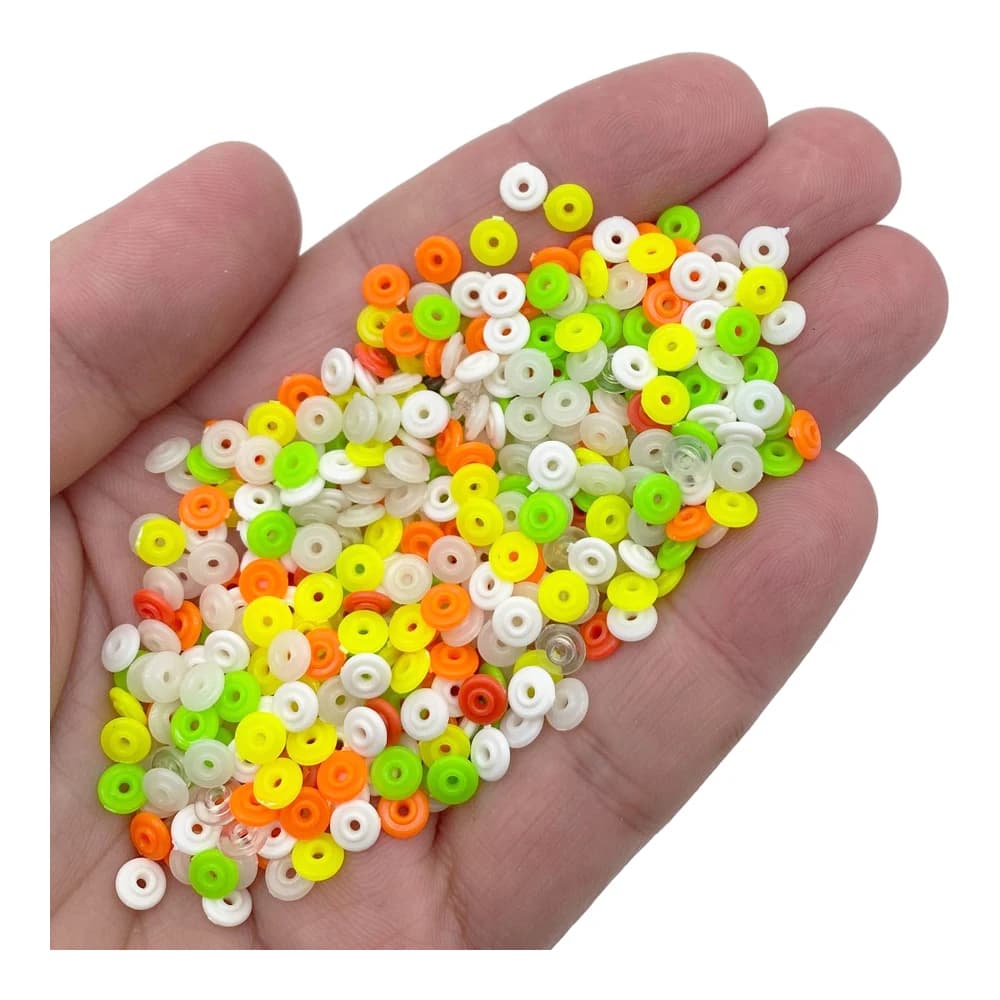 50 perles convexes plates en forme de soucoupe pour pêche à l'awa, blocage et assemblage des