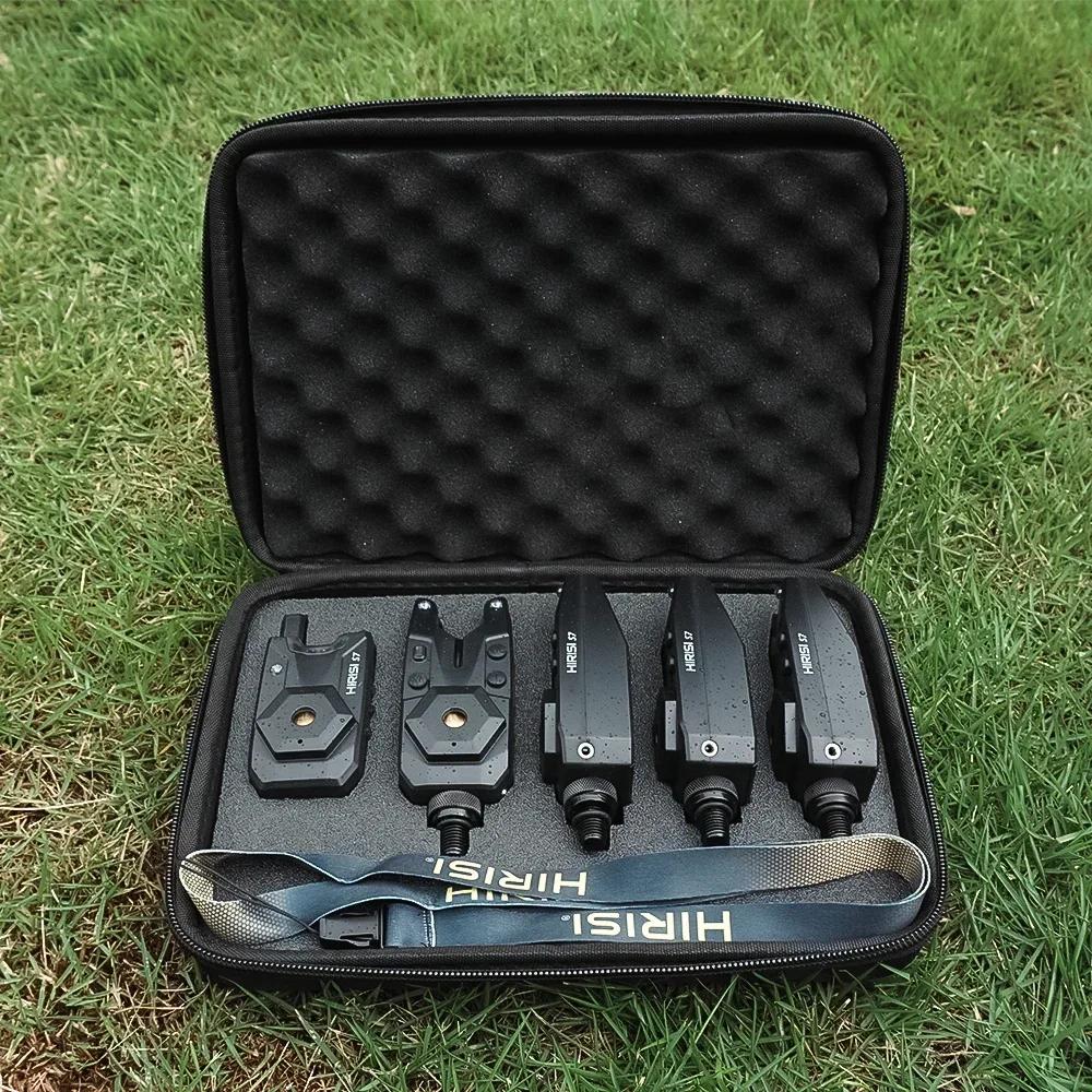 Kit d'alarme sans fil Hirisi S7 pour pêche à la carpe étanche avec indicateurs de touche