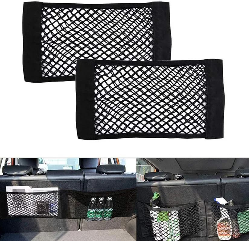 Filet élastique de rangement auto pour coffre voiture pêche 40x25cm organisateur équipement