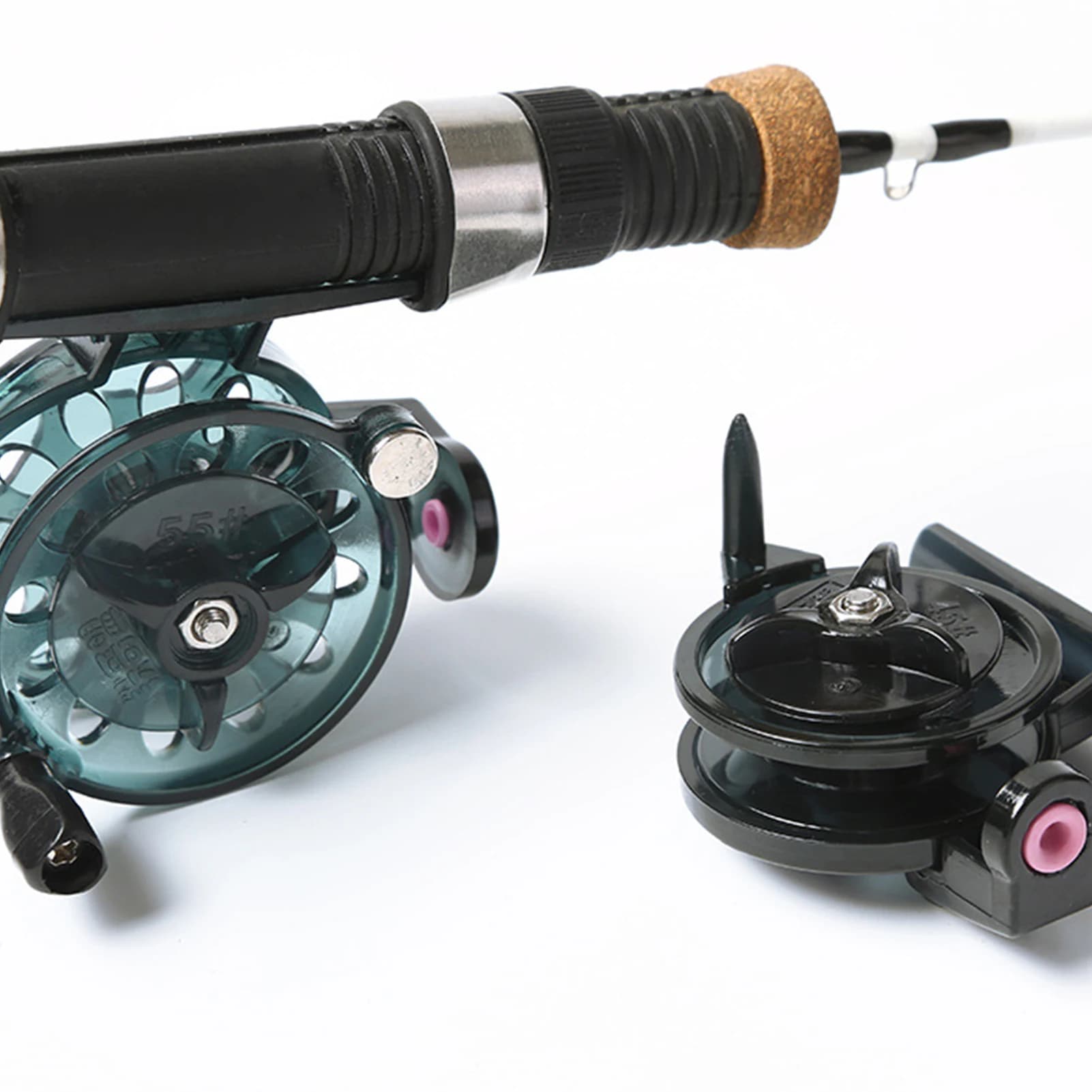 Moulinet de pêche sur glace spinning 45#/55#, roue pour pêche hivernale, moulinet casting et spinner, pour pêche en eau froide