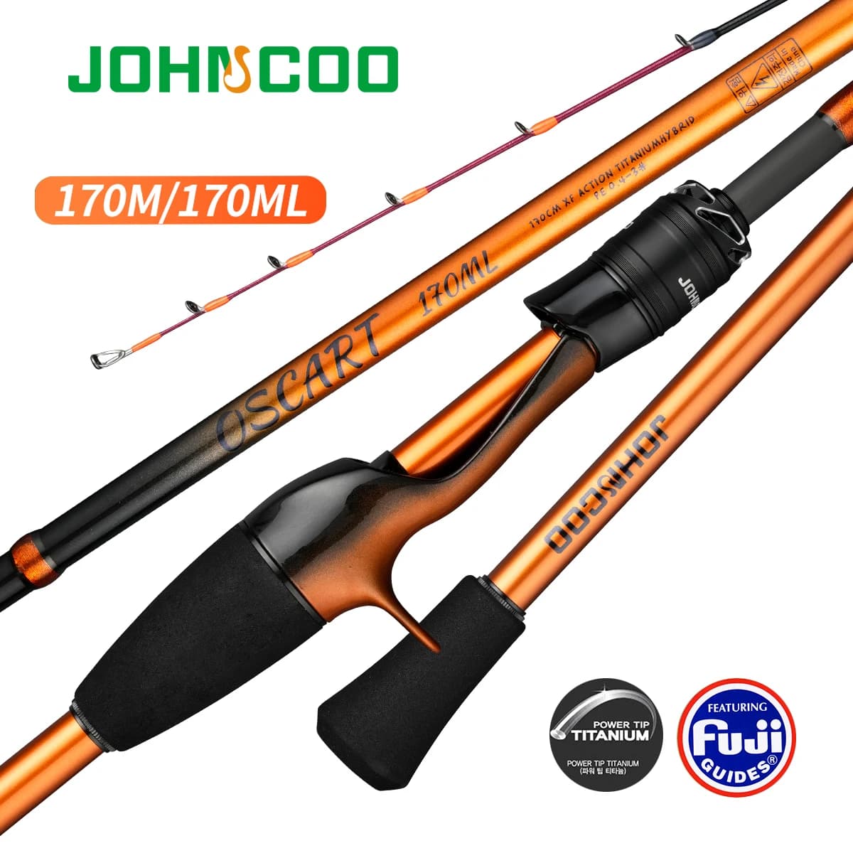 Canne jigging casting 1.7m M ML puissance pointe titane octopus bateau pêche mer France