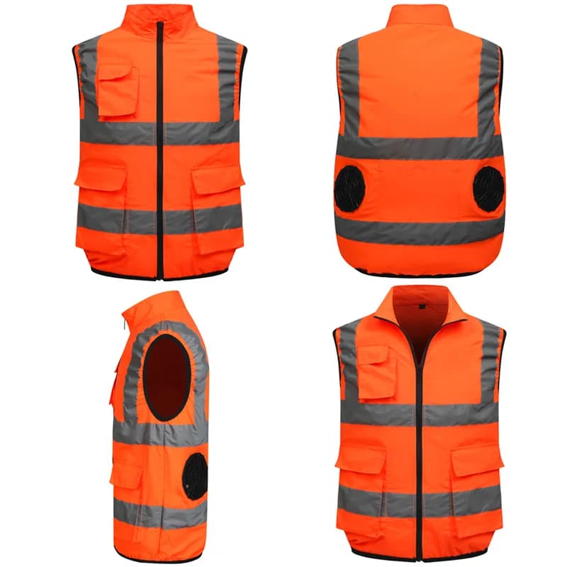 Veste rafraîchissante homme avec ventilateur USB pour travail en été - Veste de travail ventilée et lumineuse