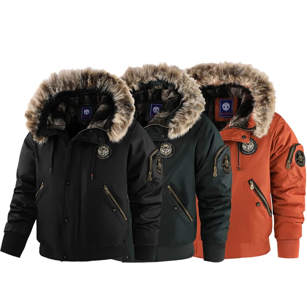 Doudoune homme noir capuche amovible tissu coupe-vent durable poches latérales brodées