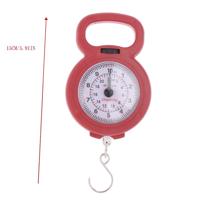 Balance digitale 10kg pour pêche et voyage - Pèse-bagages compact avec crochet à ressort précis