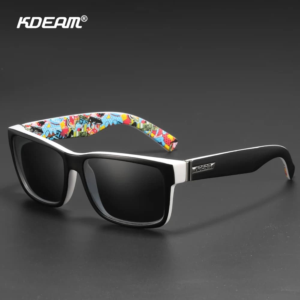 Lunettes de soleil sport KDEAM polarisées - Verres photochromiques couleurs chocs pour outdoor