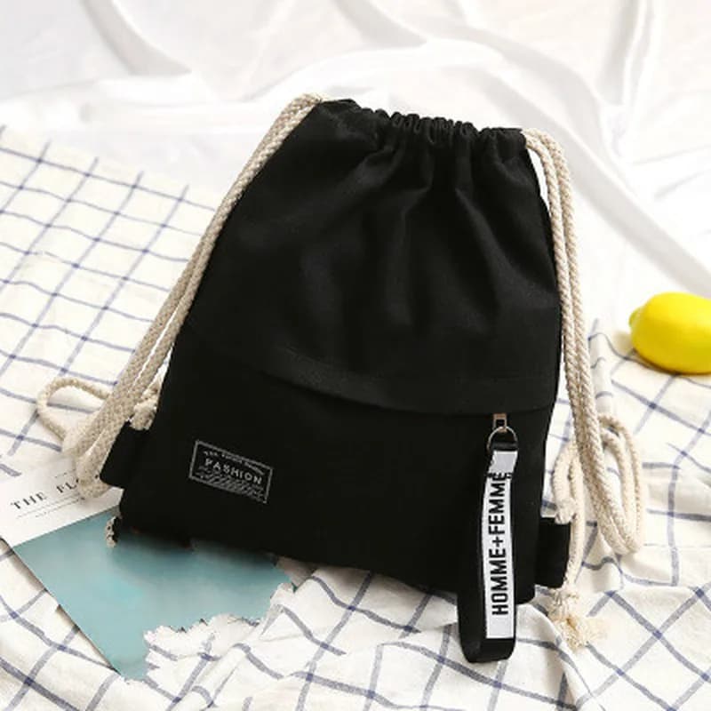 Sac à dos à cordon de serrage canvas pour pêche - Backpack double bretelles portable pour hommes et femmes