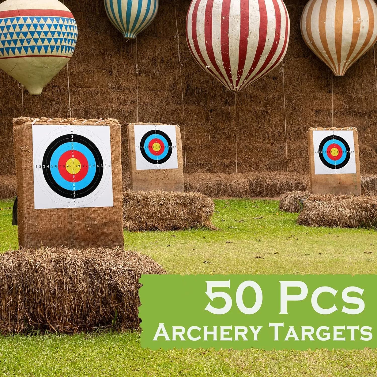10/50 cibles papier 40x40cm bullseye pour entraînement tir pêche arc fléchettes - Pratique