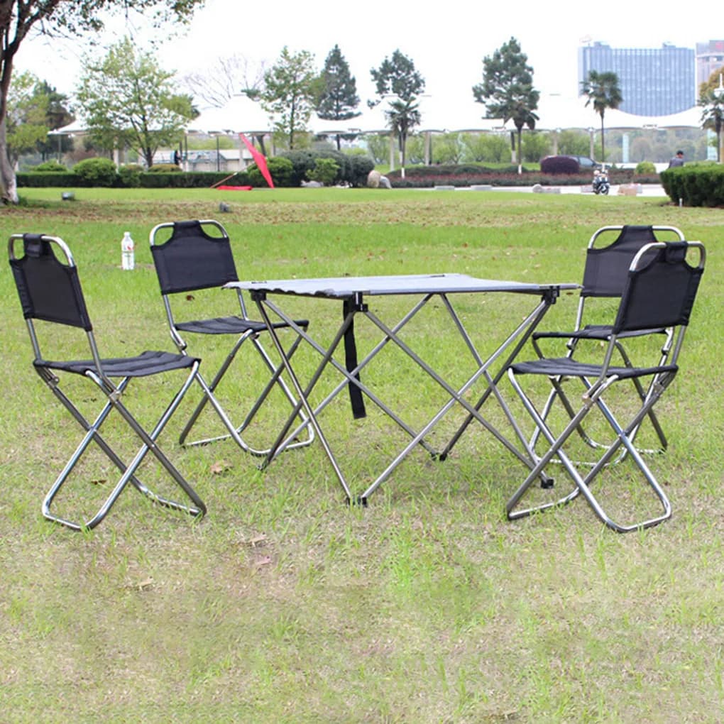 Tabouret pliant de pêche en alliage d'aluminium et toile Oxford pour camping randonnée