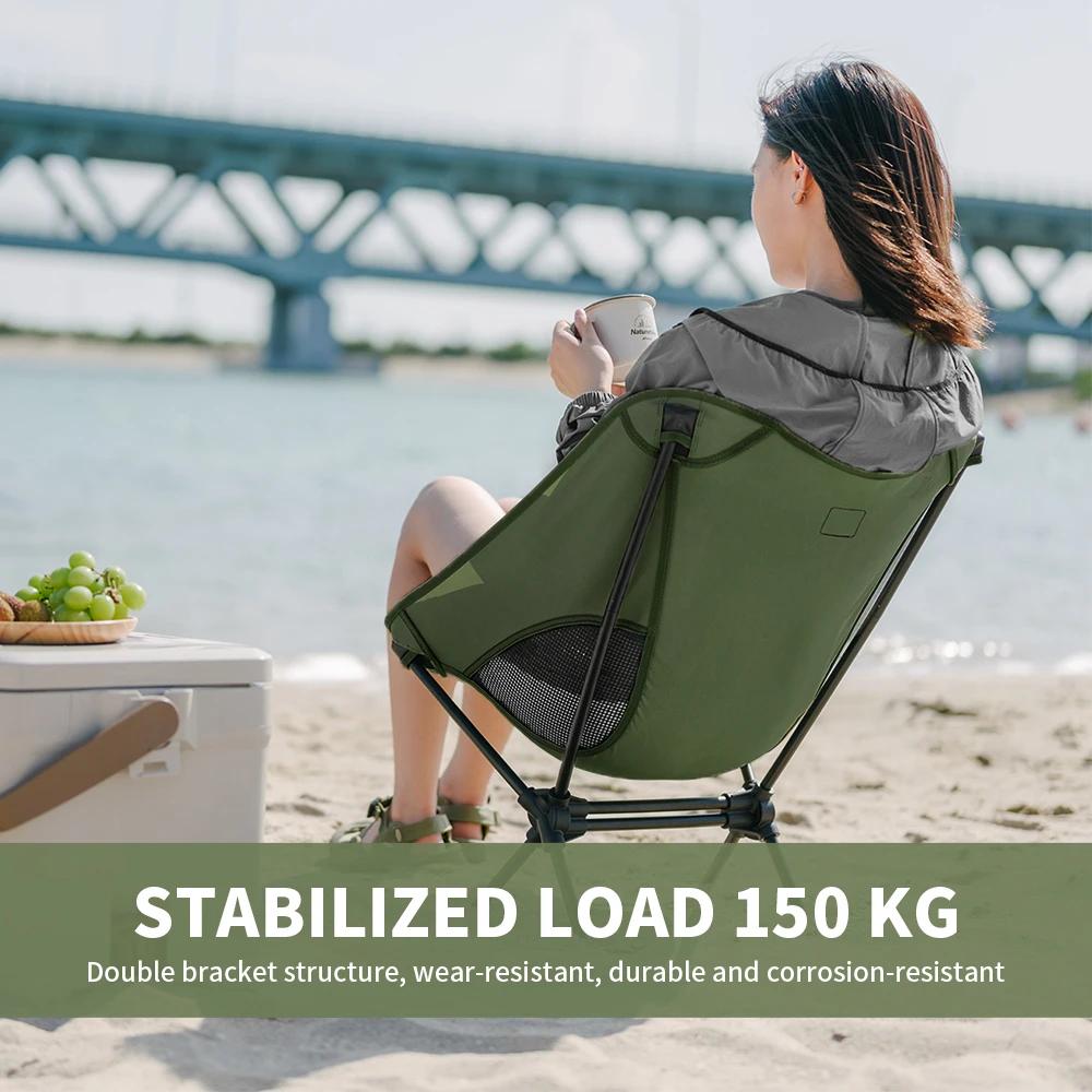Chaise lune ultralégère Naturehike YL08 pour pêche nomade - Large et pliable en quelques secondes