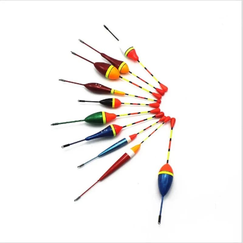 Set flotteurs de pêche mixte tailles et couleurs - Bouées bobbines bâtons lumineux accessoires