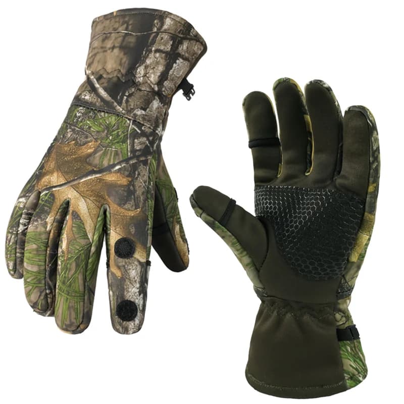 Gants de chasse pêche doigts complets ou découverts camouflage hiver tir à l'arc accessoires