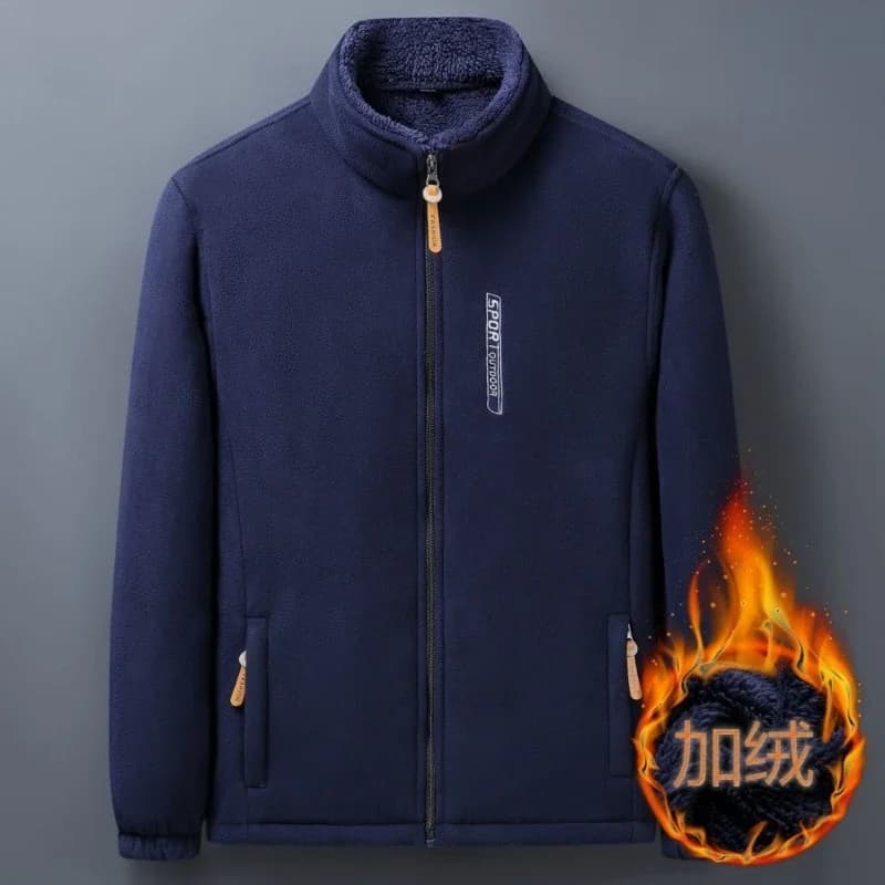 Veste polaire homme hiver outdoor légère - Cardigan zippé épais coupe-vent chaud proof froid