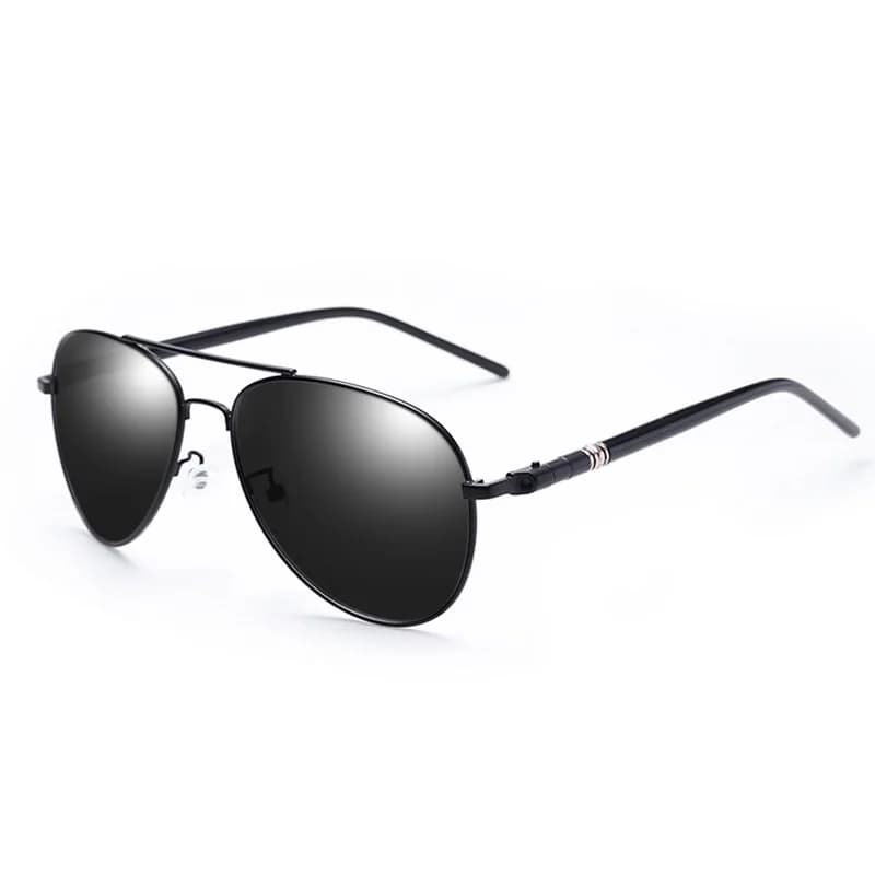 Lunettes de soleil polarisées unisexes pour conduite et pêche - Verres UV400 anti-reflets noir