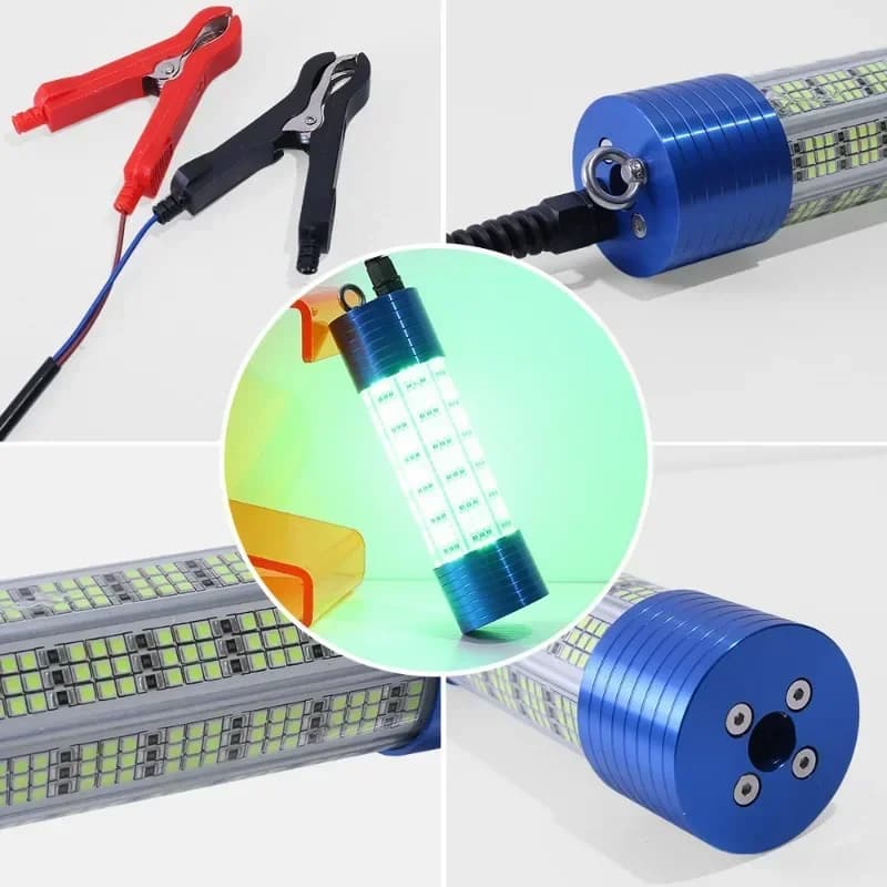 Lampe LED étanche verte 150V pour attirer poissons et calmars en pêche maritime nocturne