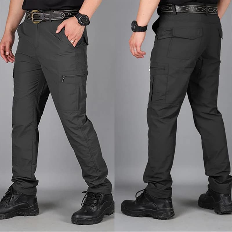 Pantalon cargo rapide séchage été - Imperméable multi-poches pour pêche