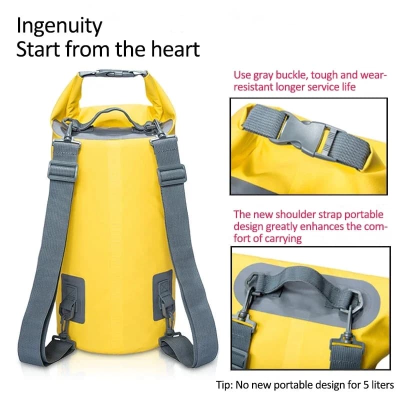 Sac à dos dry bag waterproof 5L à 30L - Sac étanche natation, kayak, camping sport outdoor
