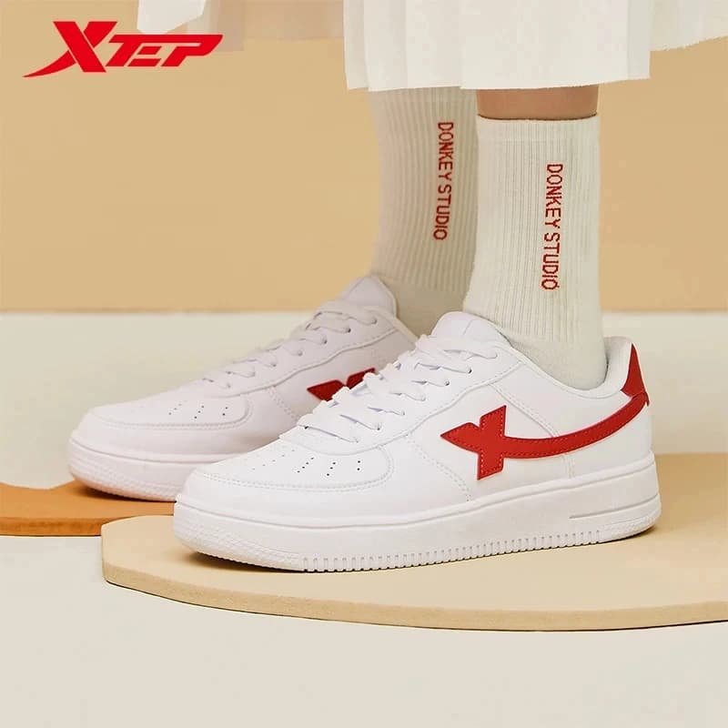 Chaussures skateboard Xtep couple homme femme blanc anti-dérapant casual luxe marque